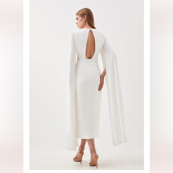 Karen Millen white long sleeve gown (make an offer) - Picture 2 of 8